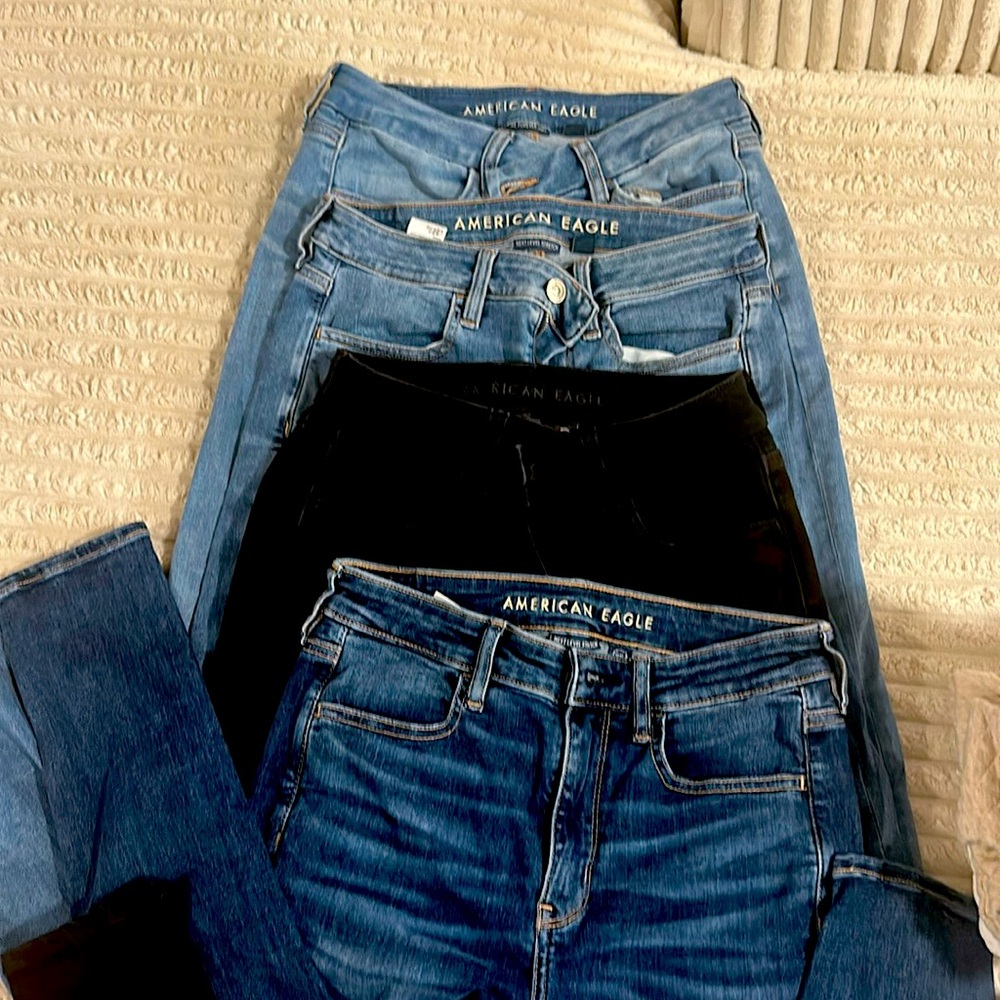 Four pairs of jeans American Eagle